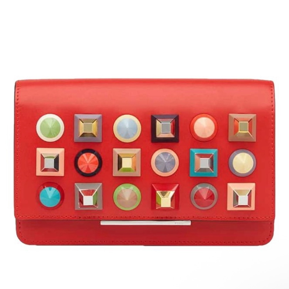 Fendi studded wallet on chain bag